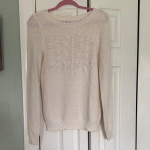 LC Lauren Conrad Soft Cream Knit Sweater